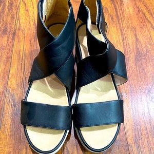 Dr scholls black platform sandals